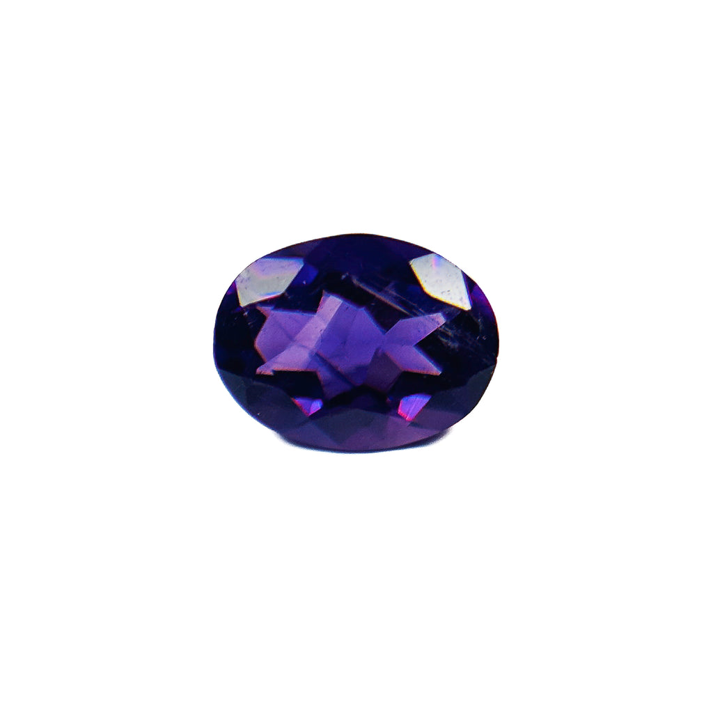 African Purple Amethyst 8x6x3.8 Facet Oval 2.2 Carat Extra Fine AA