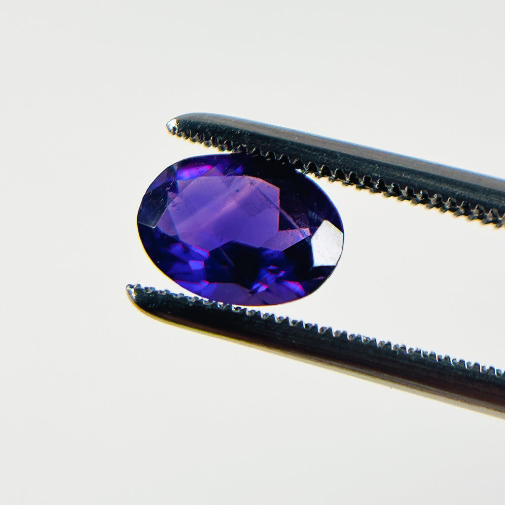 African Purple Amethyst 8x6x3.8 Facet Oval 2.2 Carat Extra Fine AA