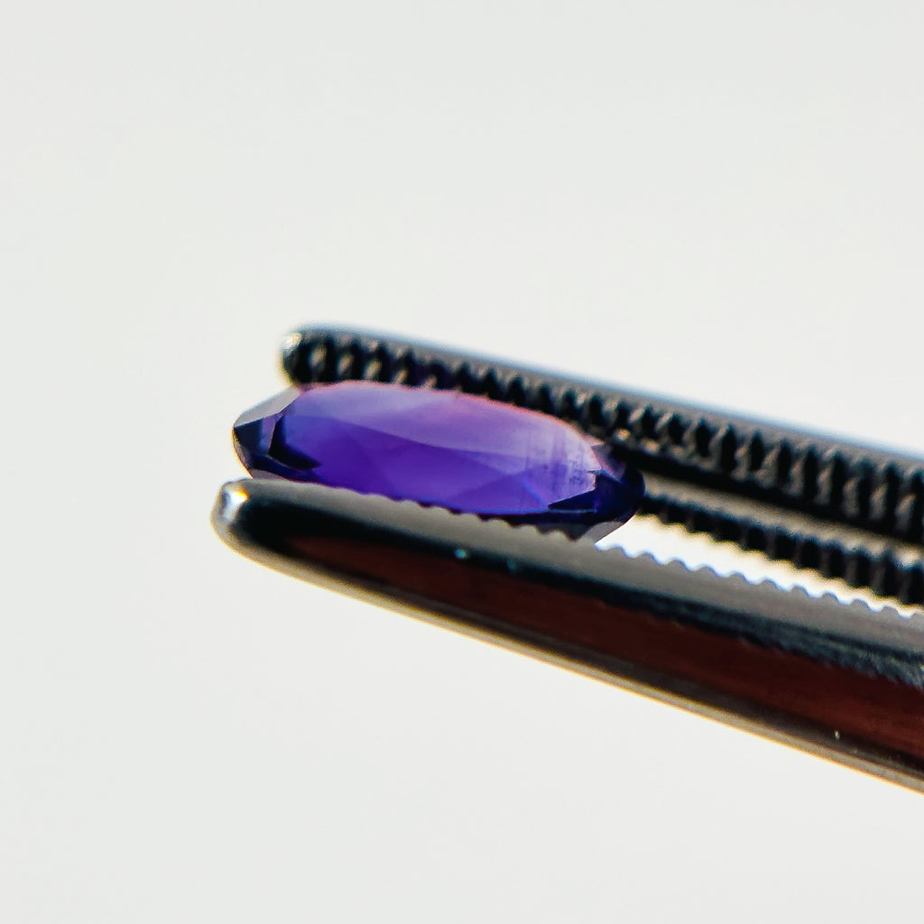 African Purple Amethyst 8x6x3.8 Facet Oval 2.2 Carat Extra Fine AA