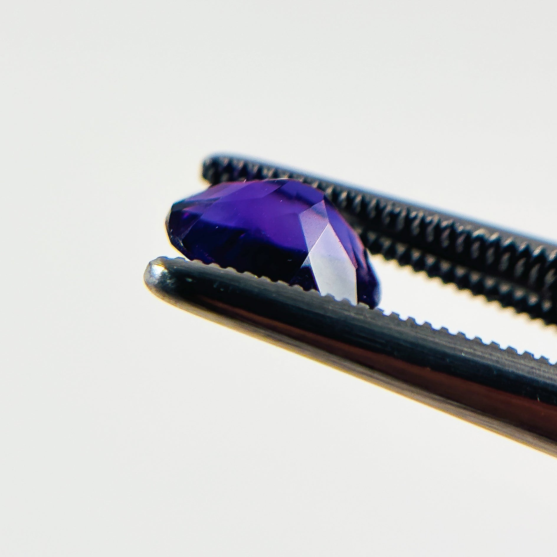 African Purple Amethyst 8x6x3.8 Facet Oval 2.2 Carat Extra Fine AA