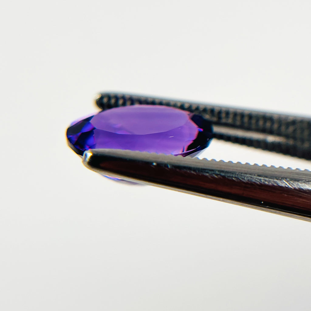 African Purple Amethyst 10x8x5 Facet Oval 2.4 Carat Extra Fine AA