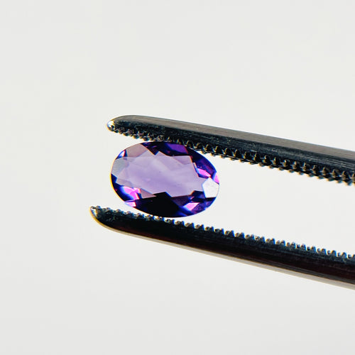 African Purple Amethyst 6x4x2.2 Facet Oval 0.45 Carat Extra Fine AA