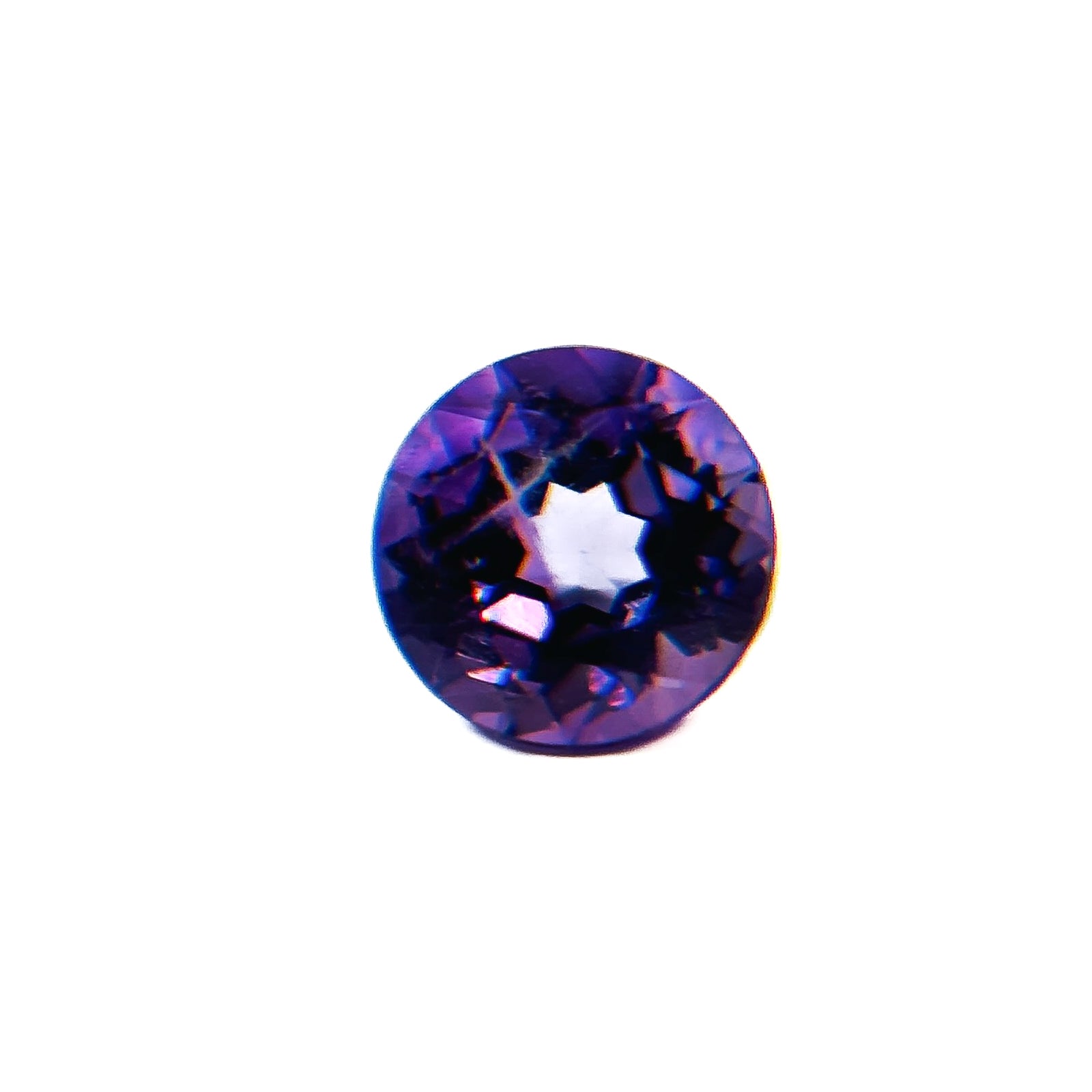 African Purple Amethyst 6x6x4 Facet Round 0.75 Carat Extra Fine AA