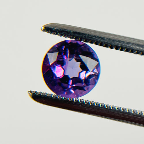 African Purple Amethyst 6x6x4 Facet Round 0.75 Carat Extra Fine AA