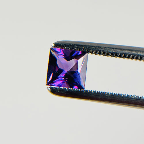 African Purple Amethyst 5X5X3.5 Facet Square 0.55 Carat Extra Fine AA