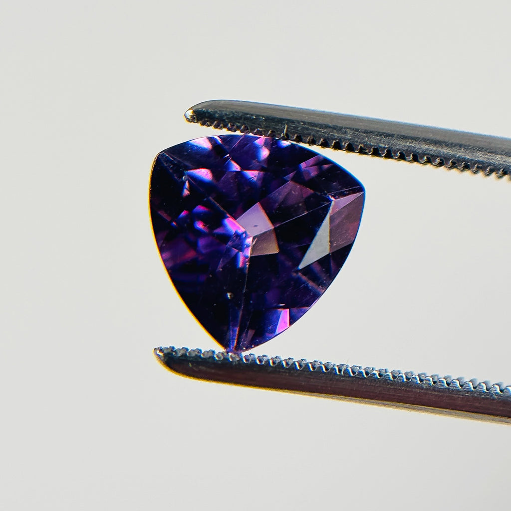 African Purple Amethyst 8x8x5 Facet Trillion 1.35 Carat Extra Fine AA