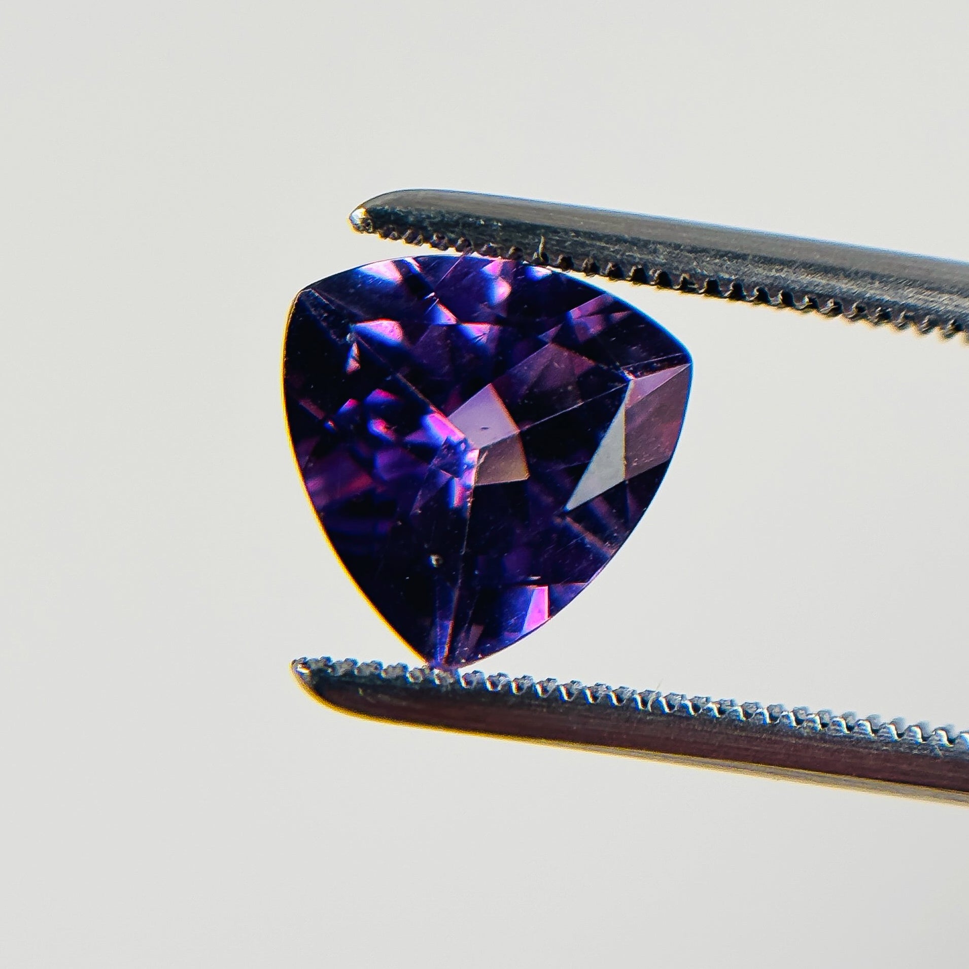 African Purple Amethyst 8x8x5 Facet Trillion 1.35 Carat Extra Fine AA