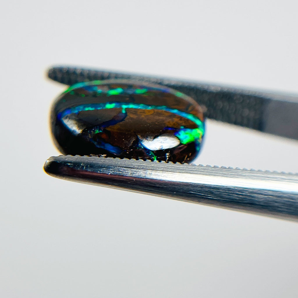 Boulder Opal Green Blue 12x12x4.5 Cabochon Round 6.50 Carat
