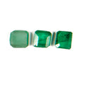 Pack Colombian Emerald 3x3x1.2 Facet Square 0.25 Carat