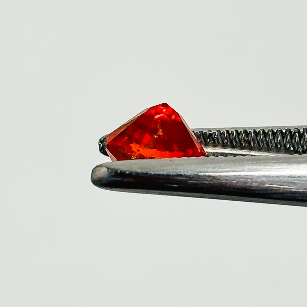 Mexican Fire Opal 6x6x5 Faceted Round 0.75 Carat