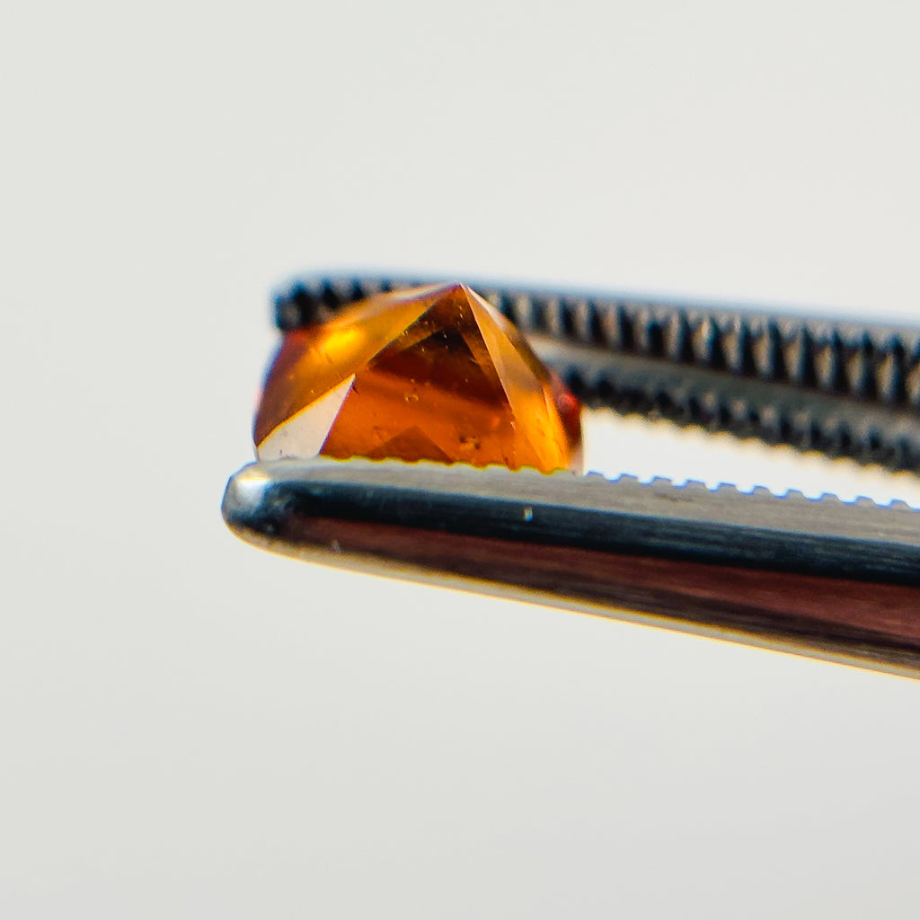 Hessonite Orange Garnet 6x6x4 Buff top Square 1.10 Carat
