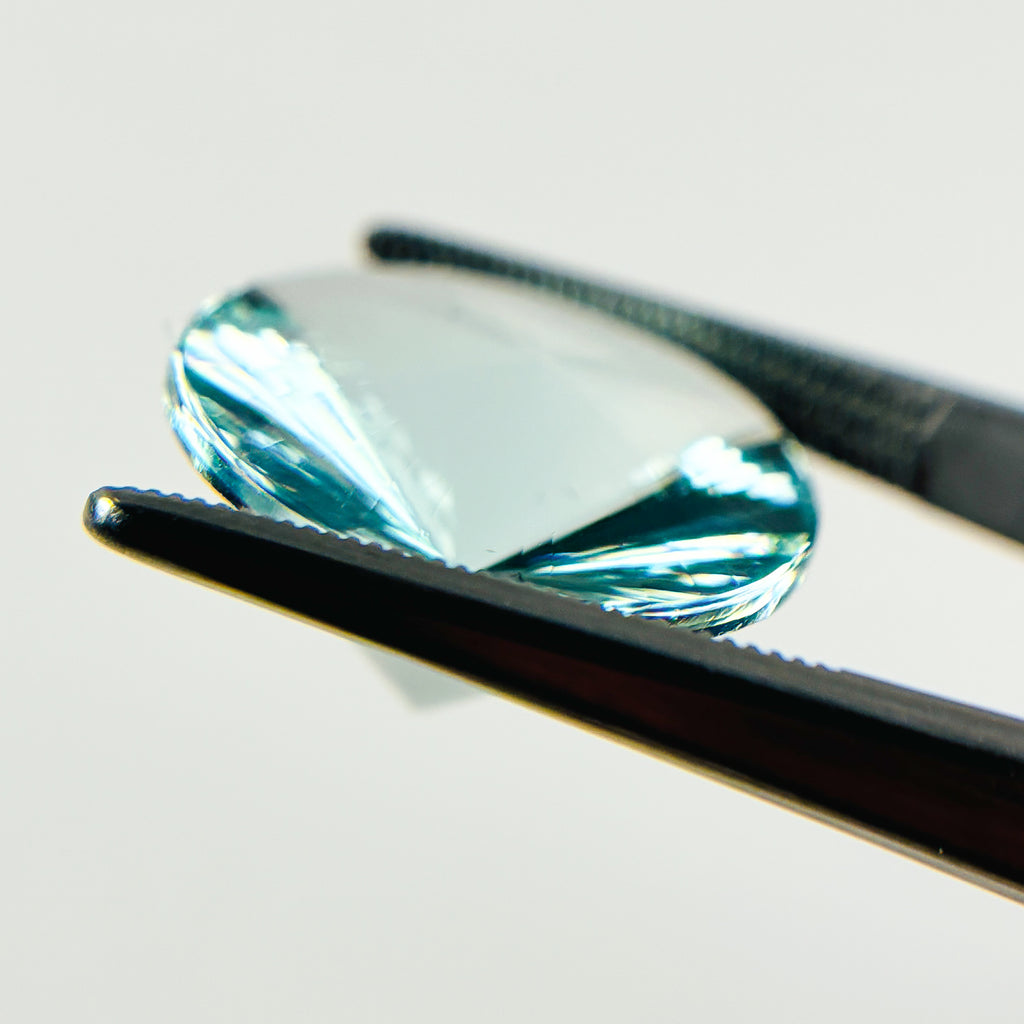 Light Blue Oligoclase 18x18x12 Facet Round 14.30 Carat Super Fine