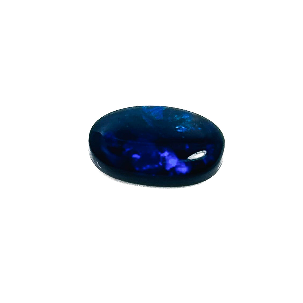 Black Opal Blue 11x7x3 Cabochon Oval 1.80 Carat
