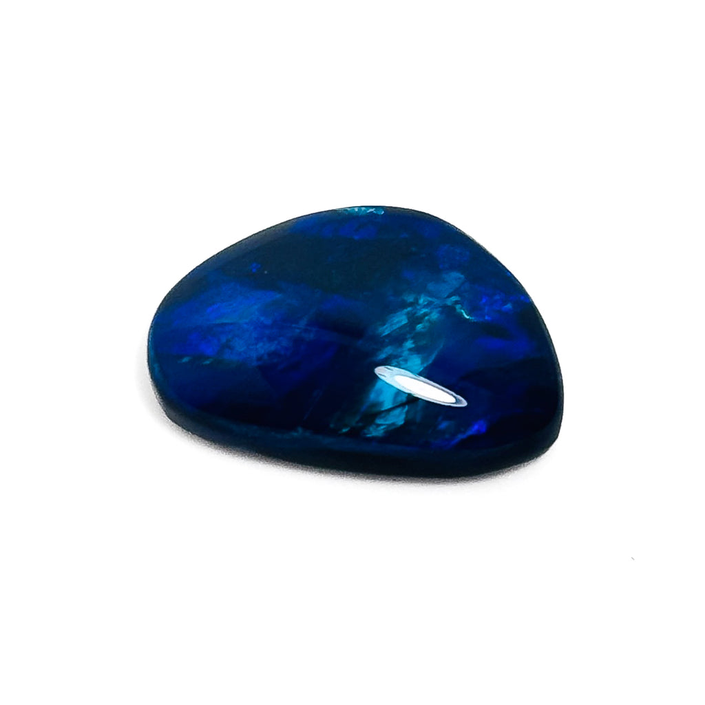 Black Opal Blue Green 14X9X4 Cabochon Freeform 3.05 Carat