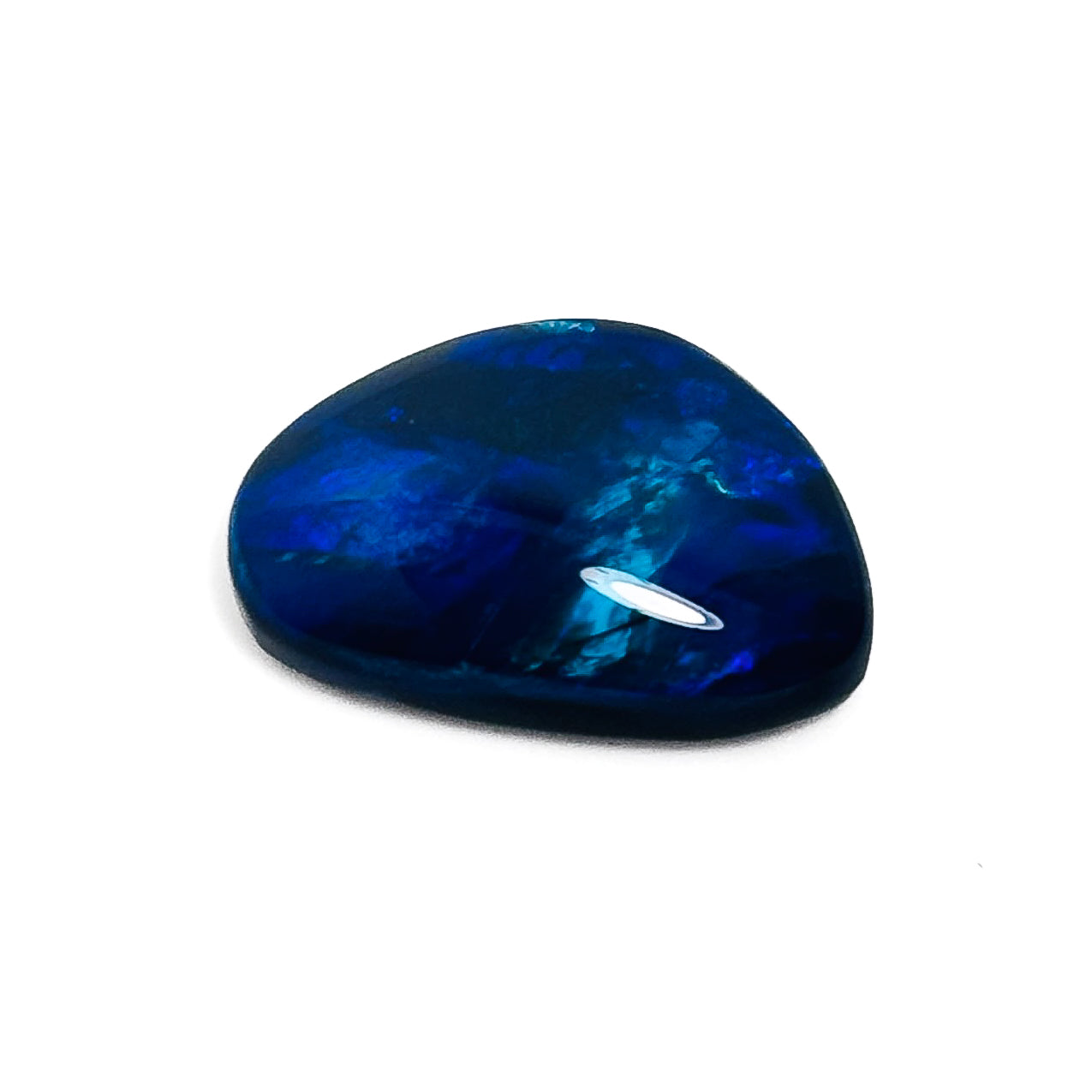 Black Opal Blue Green 14X9X4 Cabochon Freeform 3.05 Carat