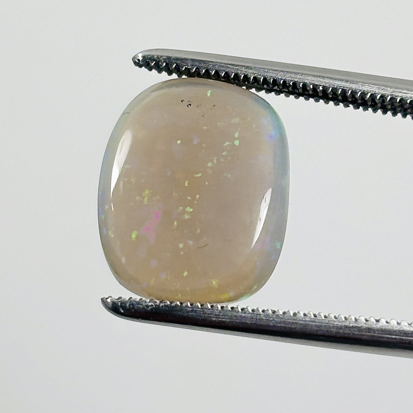 Dark Opal Green Multicolour 12x10x5 Cabochon Cushion 4.90 Carat