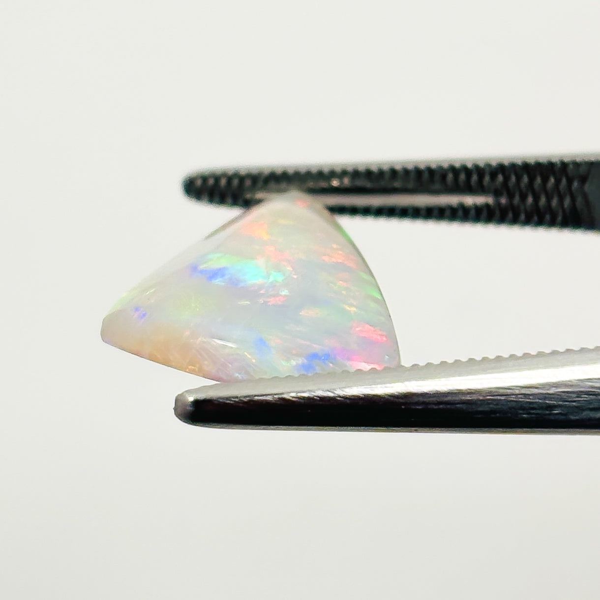 White Opal Red Multi 19x13x4.4 Cabochon Freeform 5.20 Carat