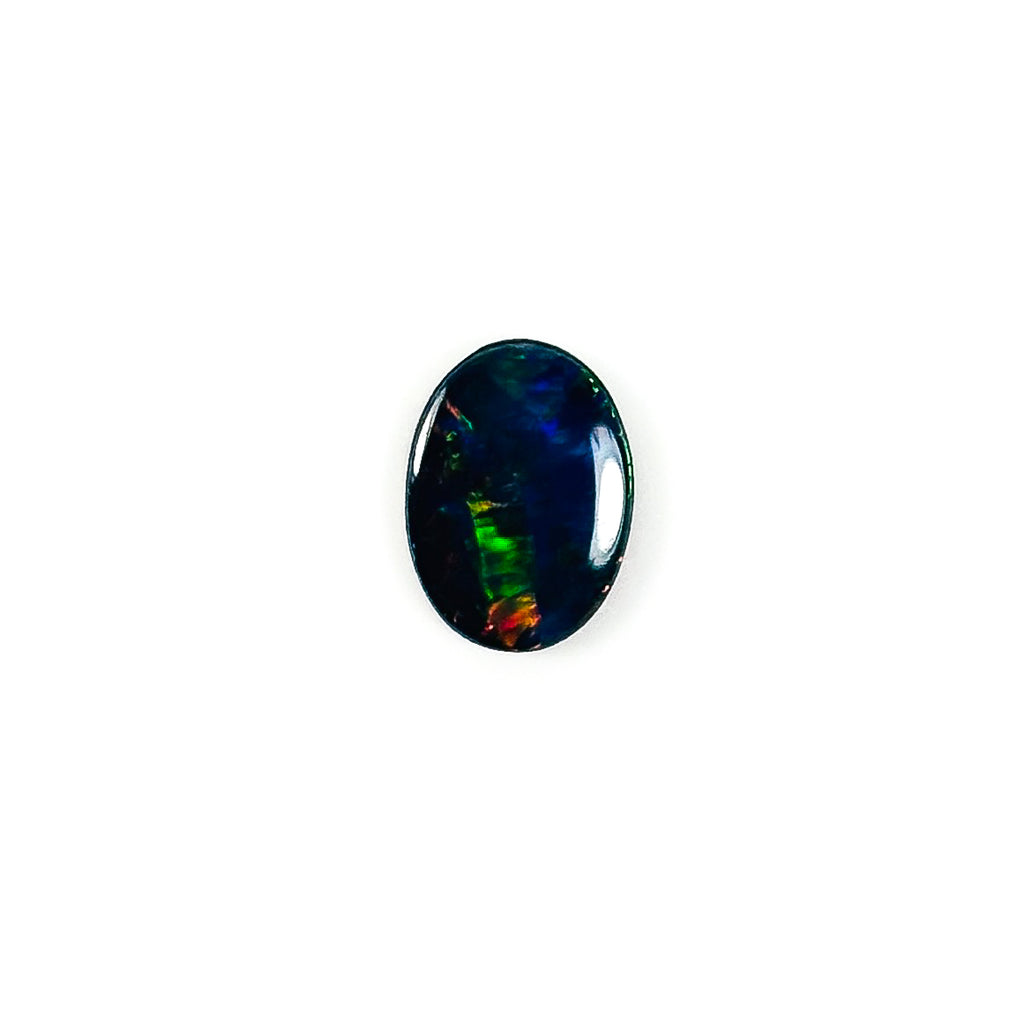 Doublet Opal Multicolour 7x5x2 Cabochon Oval 0.65 Carat
