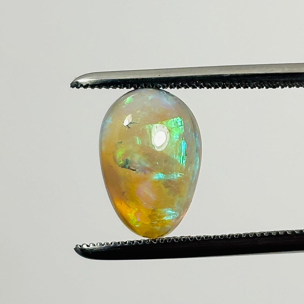 Crystal Opal Blue Green 11x8x4 Cabochon Pear 2.20 Carat