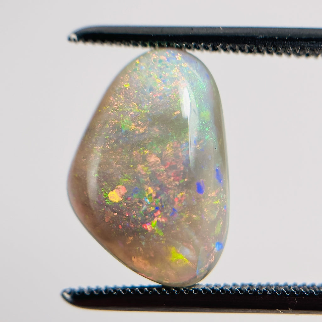 Semi Black Opal Multicolour 15x10x4.5 Cabochon Freeform 4.10 Carat
