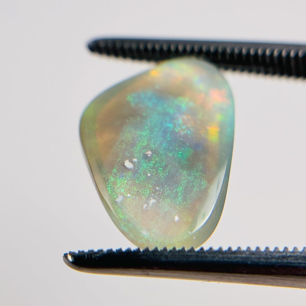 Semi Black Opal Multicolour 15x10x4.5 Cabochon Freeform 4.10 Carat