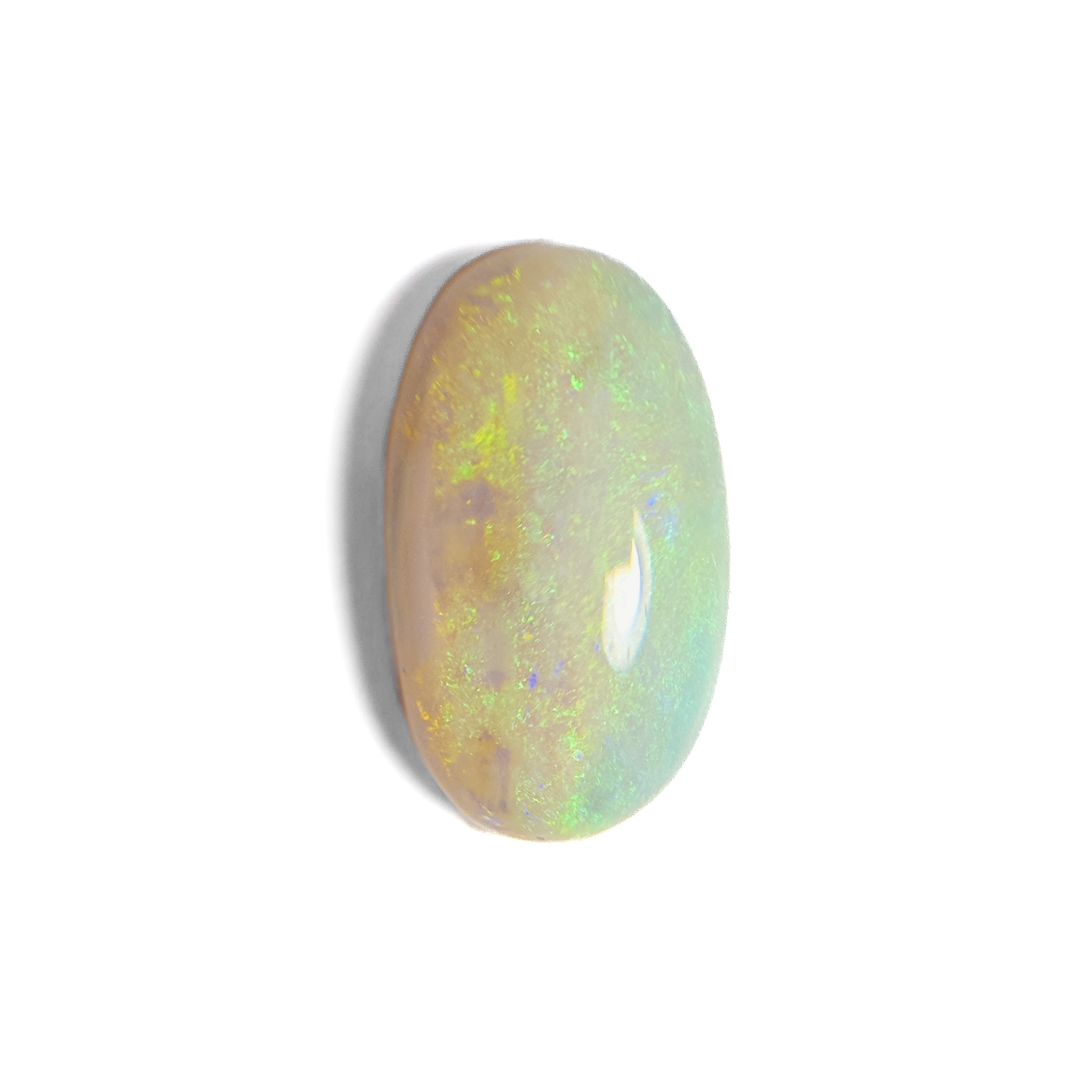 Crystal Opal Green 16x9x5 Cabochon Oval 5 Carat