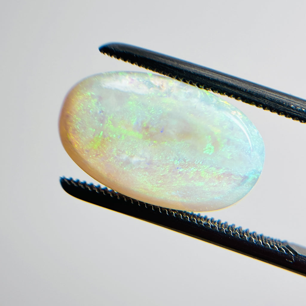 Crystal Opal Green 16x9x5 Cabochon Oval 5 Carat