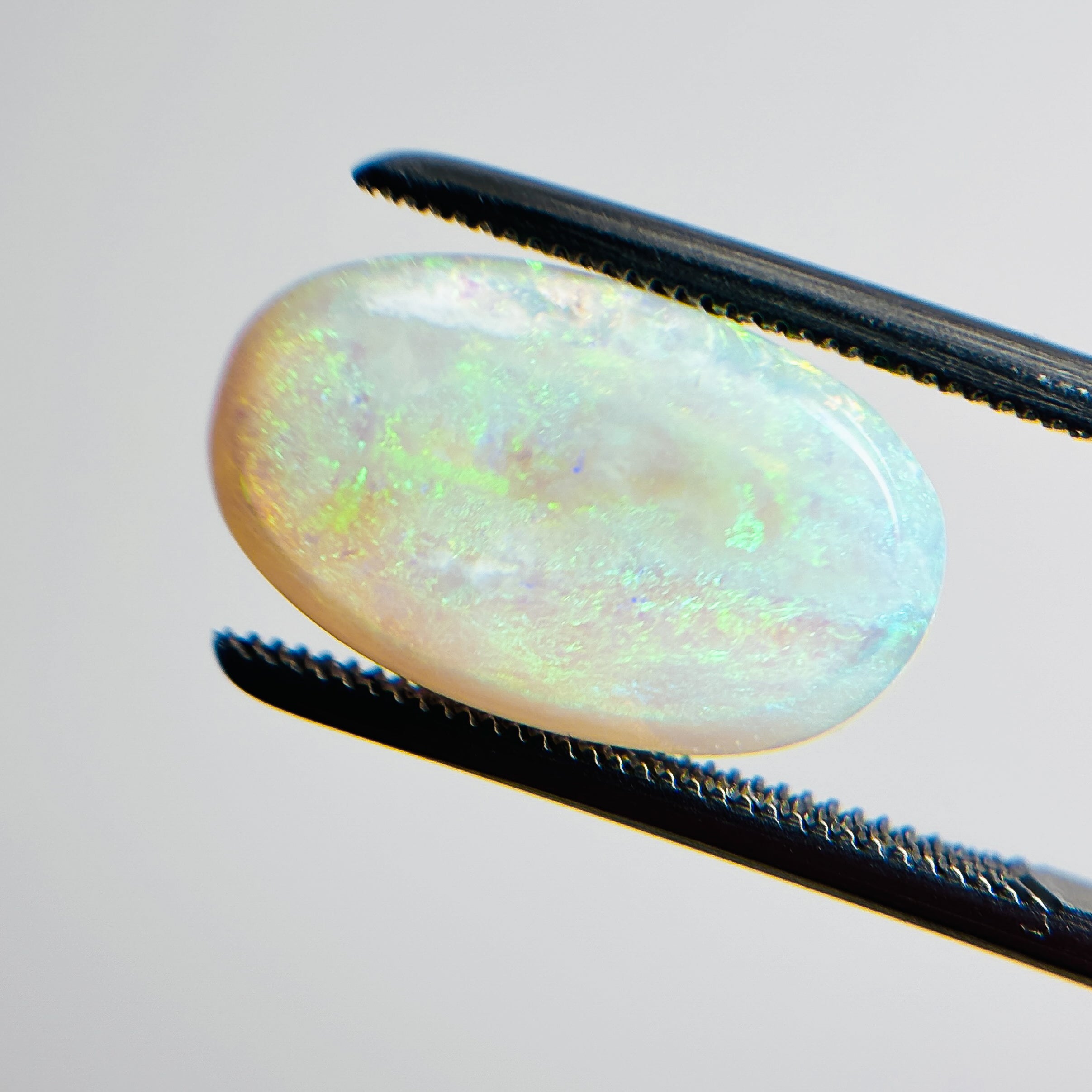 Crystal Opal Green 16x9x5 Cabochon Oval 5 Carat