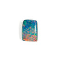 Doublet Opal Red Multi 7X5X4 Cabochon Rectangle 1.25 Carat