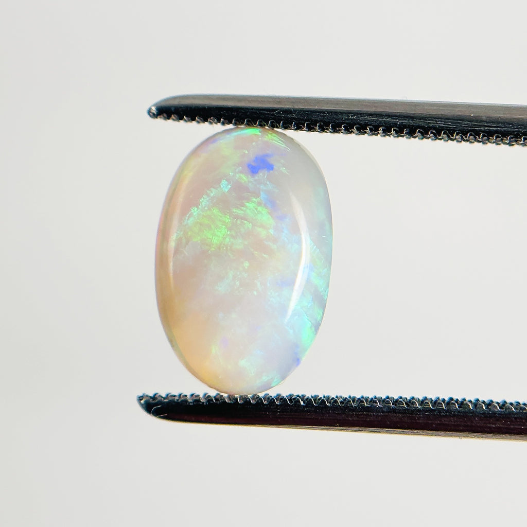 Semi Black Opal Green Blue 12x8x4.5 Cabochon Oval 2.80 Carat