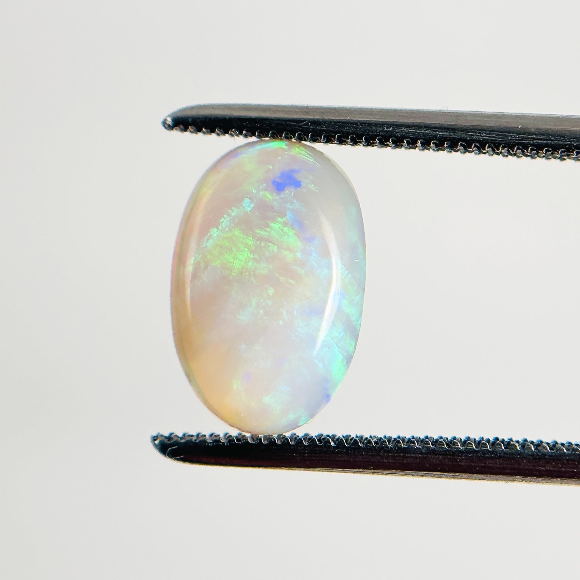 Semi Black Opal Green Blue 12x8x4.5 Cabochon Oval 2.80 Carat