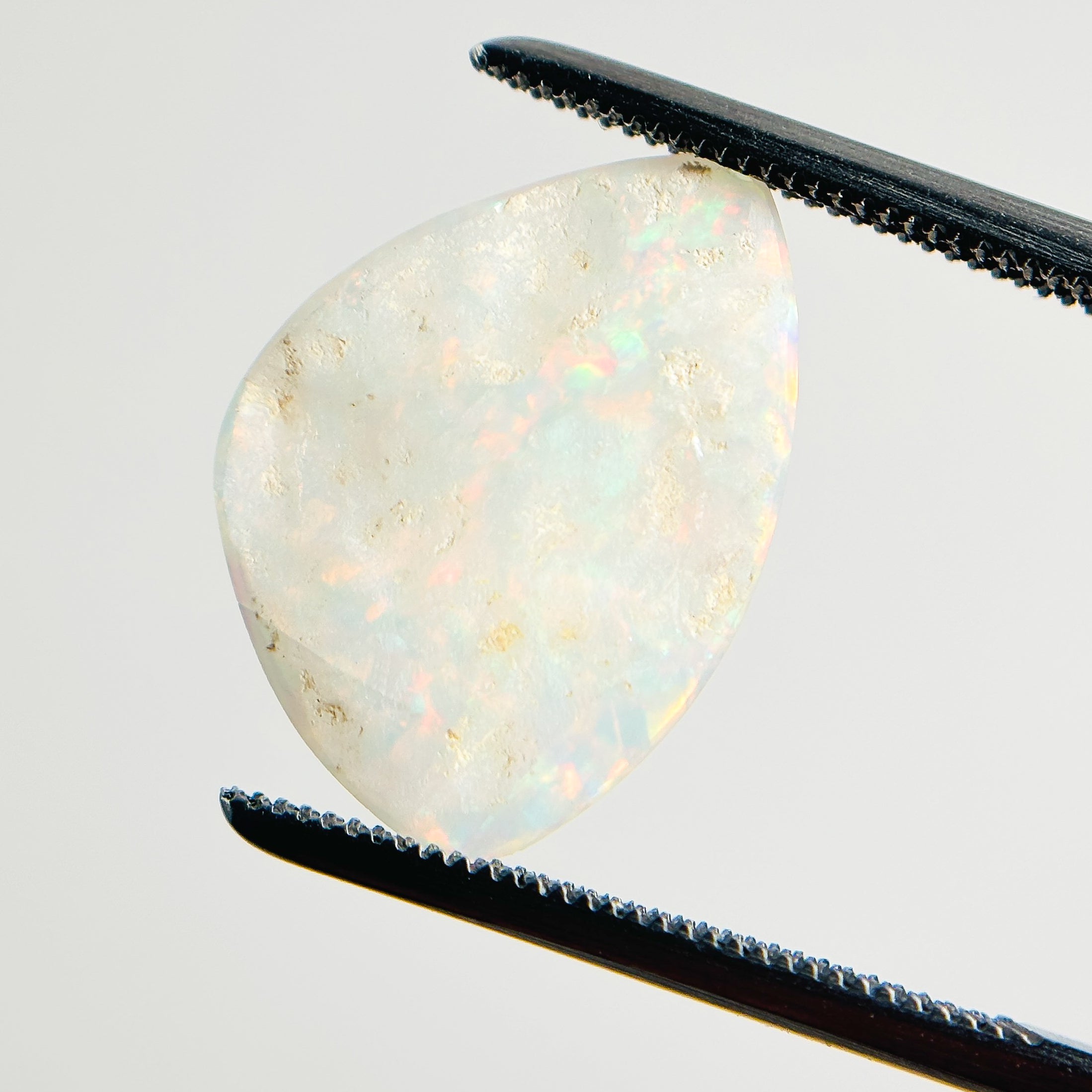 White Opal Multicolour 17x12x3 Cabochon Freeform 2.90 Carat