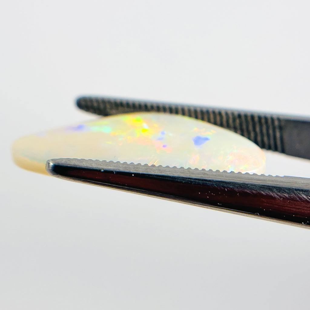 White Opal Multicolour 20x9.5x3 Cabochon Freeform 3.50 Carat