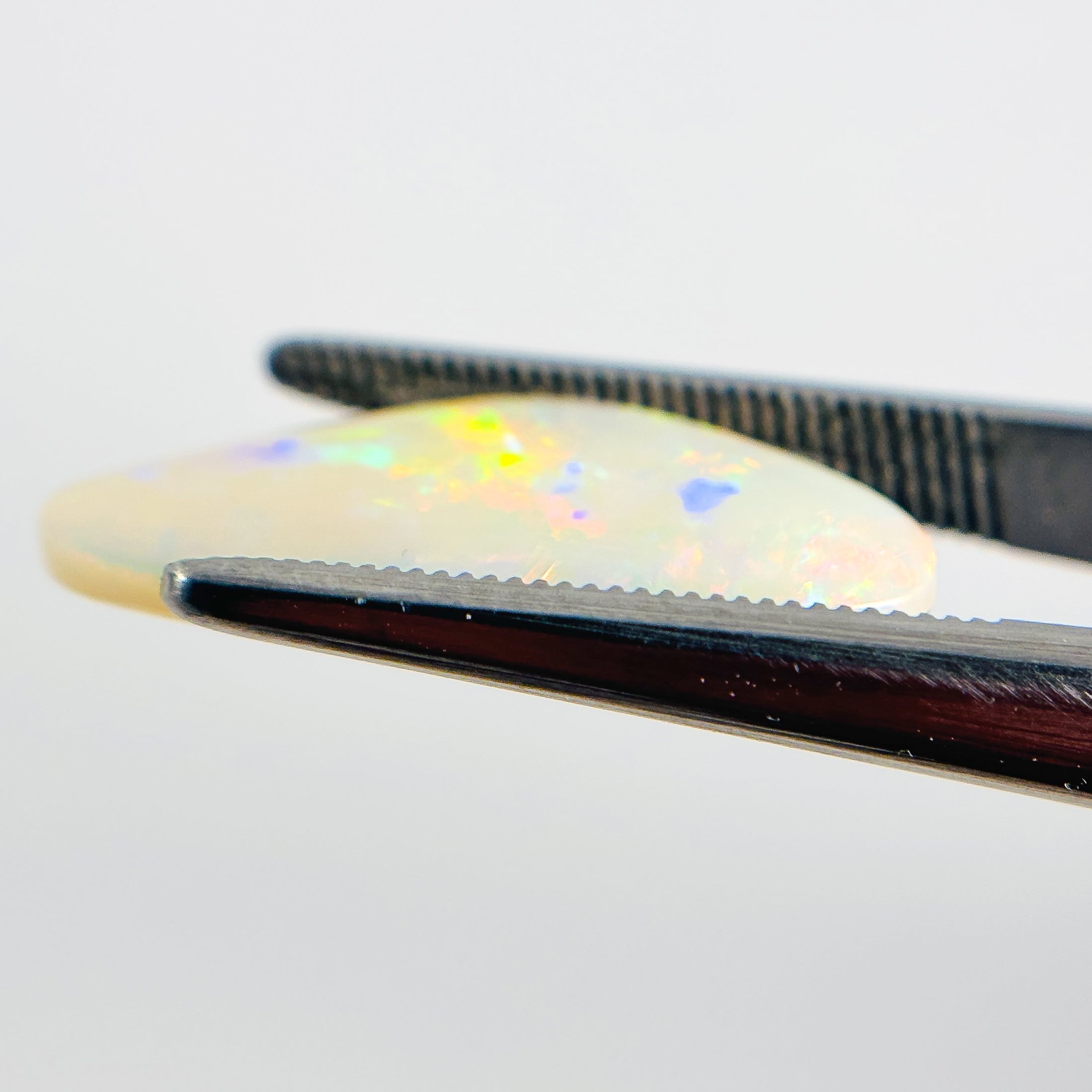 White Opal Multicolour 20x9.5x3 Cabochon Freeform 3.50 Carat