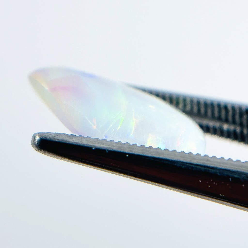 White Opal Multicolour Harlequin 15x9x4 Cabochon Freeform 3 Carat