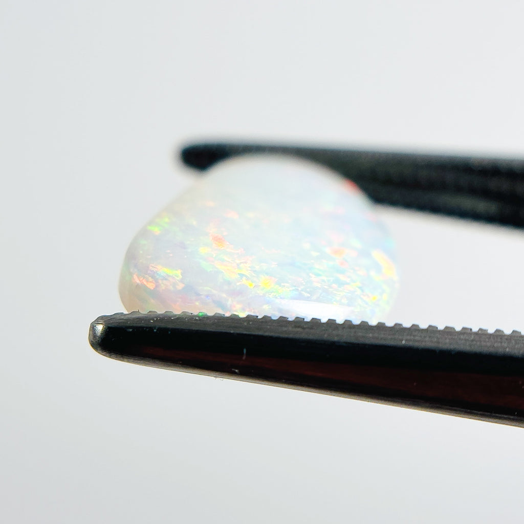 White Opal Multicolour 13x9x3 Cabochon Freeform 2.45 Carat