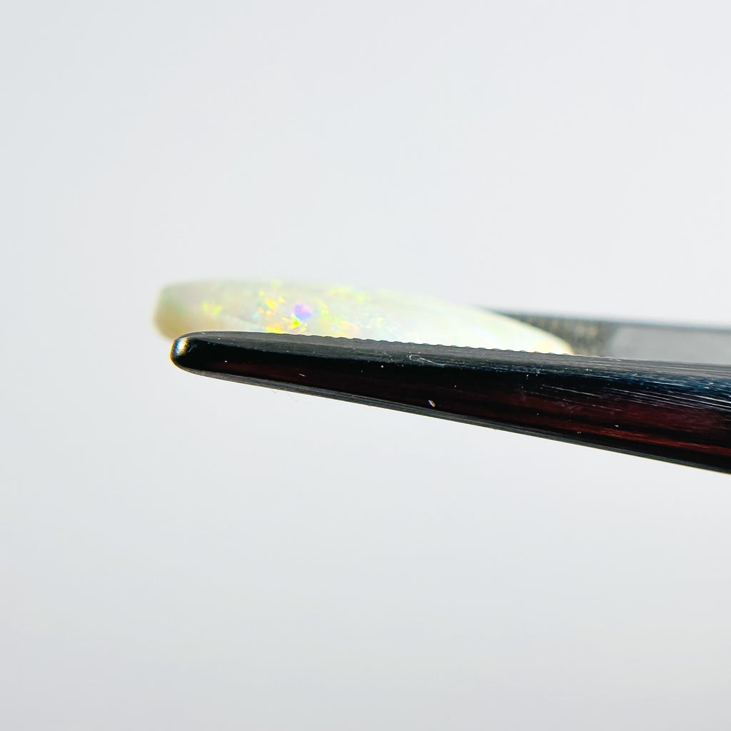 White Opal Multicolour 28x10x4 Cabochon Freeform 3.75 Carat