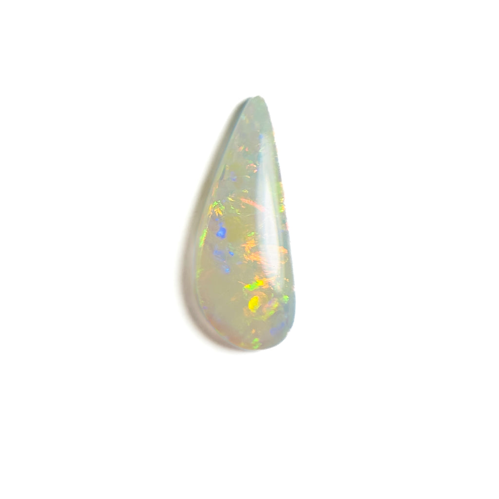 White Opal Multicolour 17x7x3 Cabochon Freeform 1.95 Carat