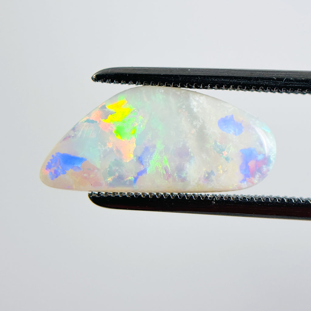 White Opal Multicolour 17.5x8x3 Cabochon Freeform 2.80 Carat