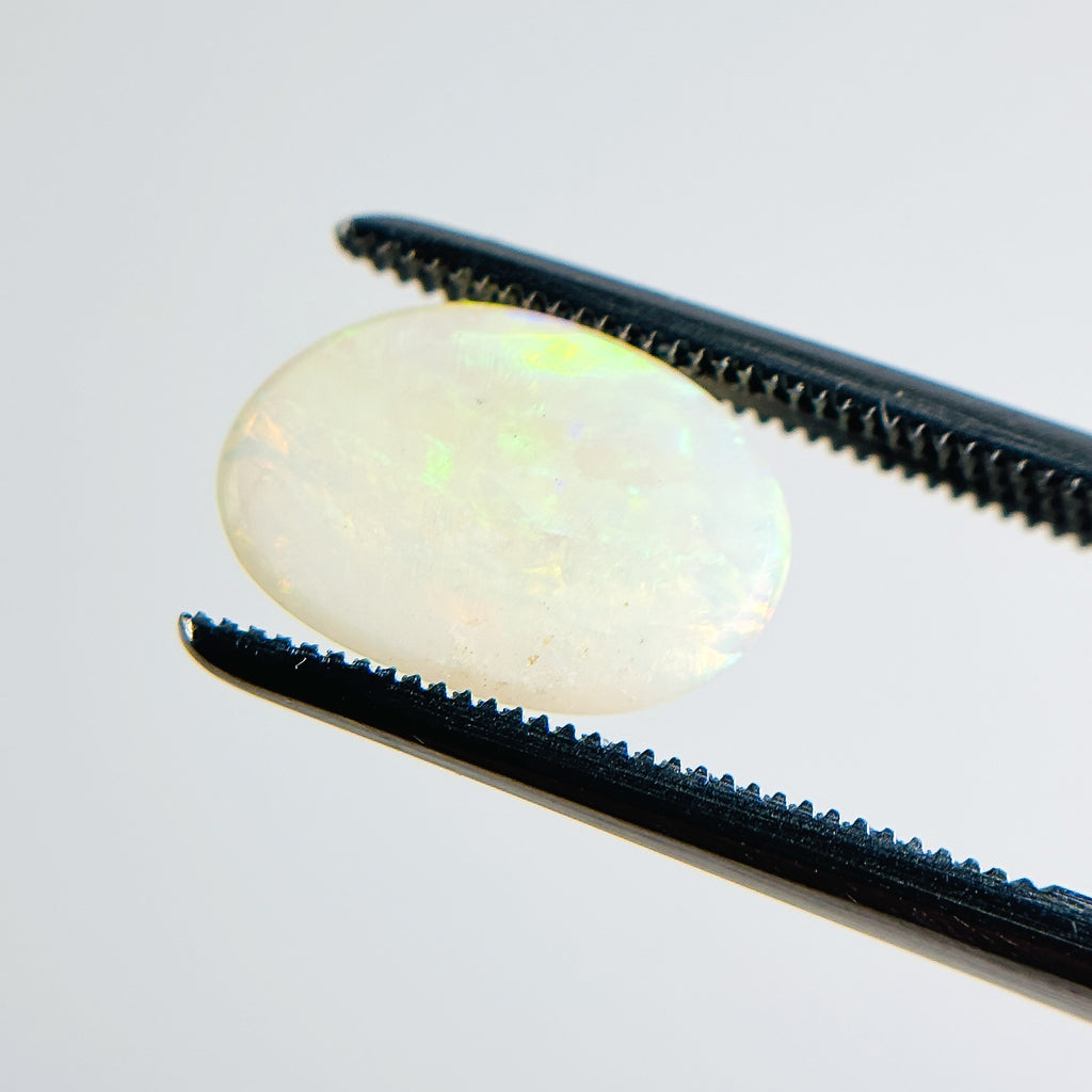 White Opal Multicolour 12x8x3 Cabochon Freeform 2.00 Carat