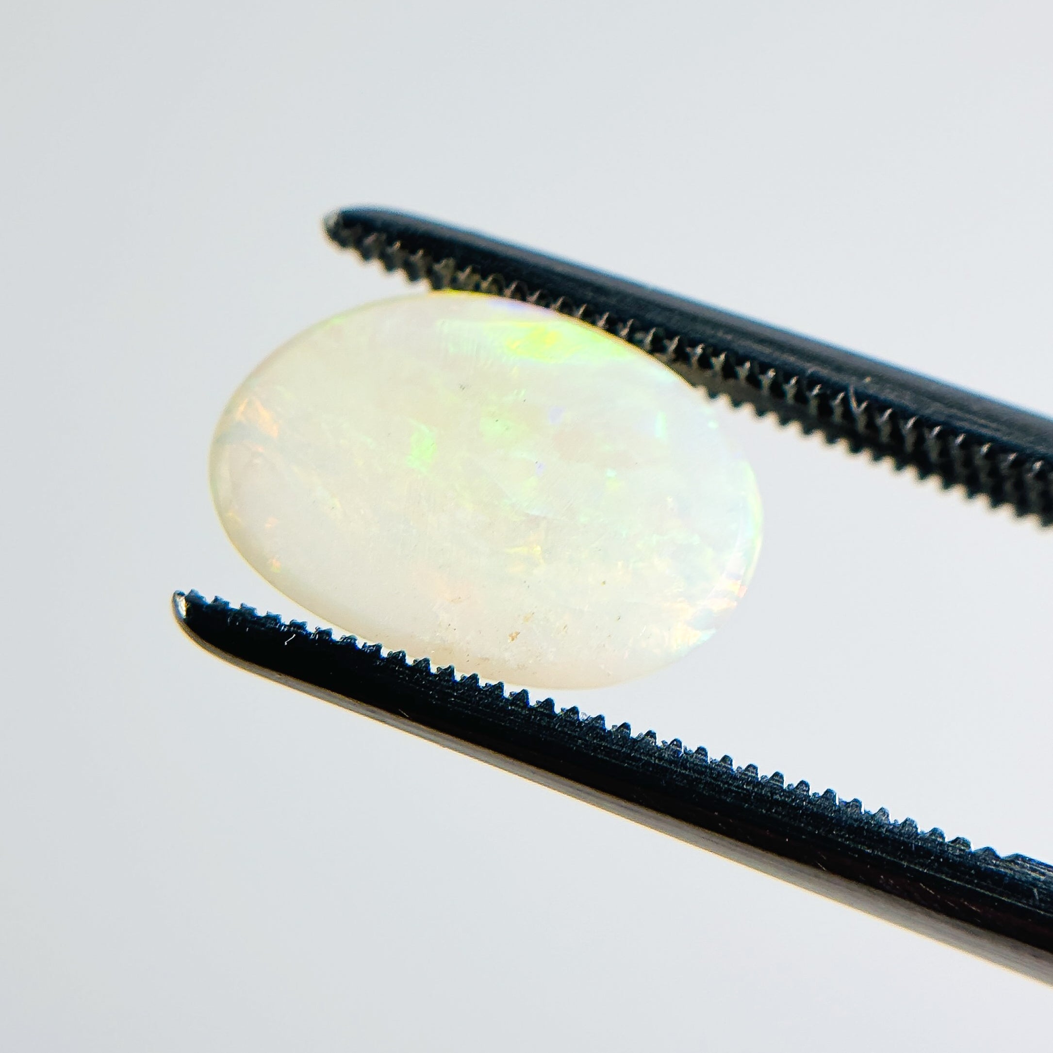 White Opal Multicolour 12x8x3 Cabochon Freeform 2.00 Carat