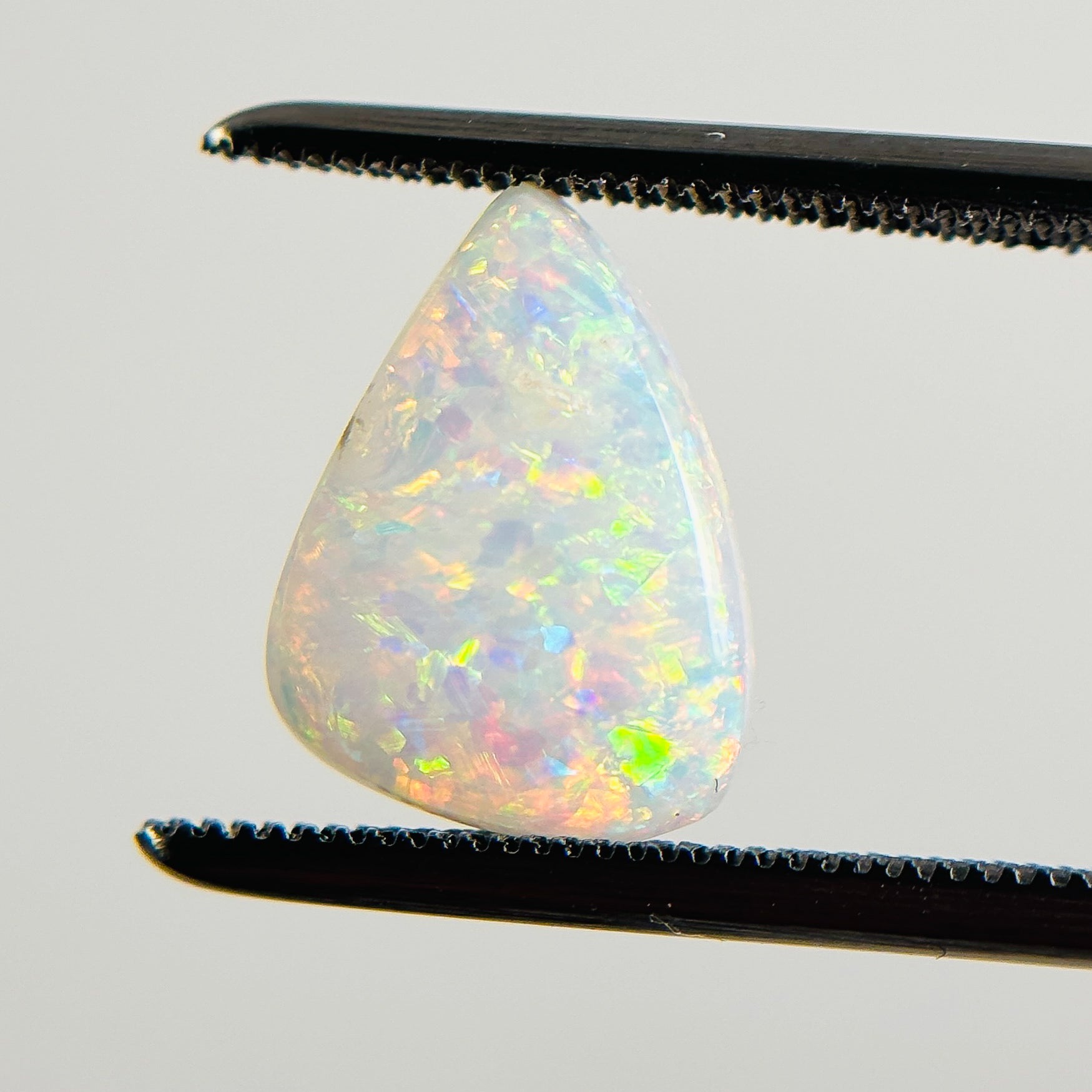 White Opal Multicolour 12x9x2.5 Cabochon Freeform 1.50 Carat