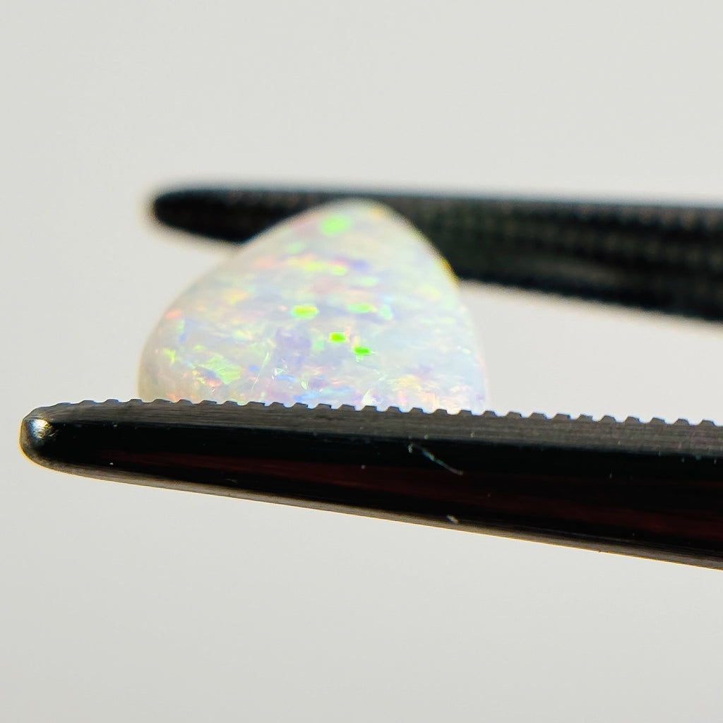 White Opal Multicolour 12x9x2.5 Cabochon Freeform 1.50 Carat