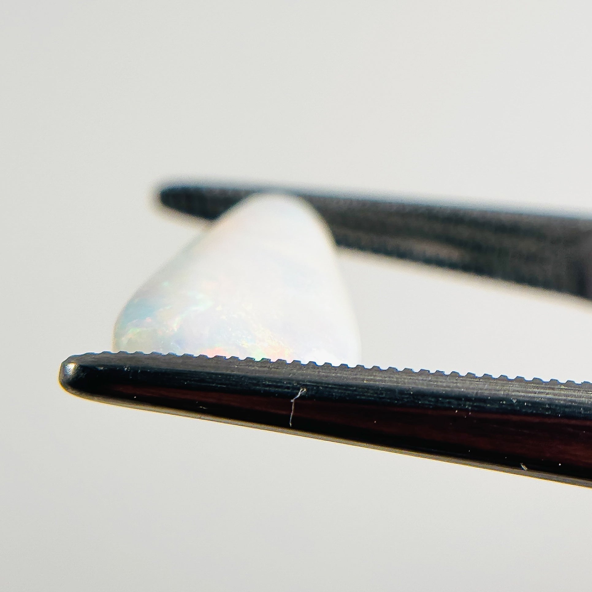 White Opal Multicolour 14X9X3.5 Cabochon Triangle 2.70 Carat