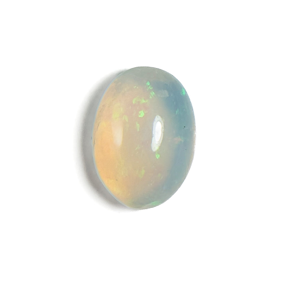 Crystal Opal Green 9x6x4 Cabochon Oval 1.20 Carat