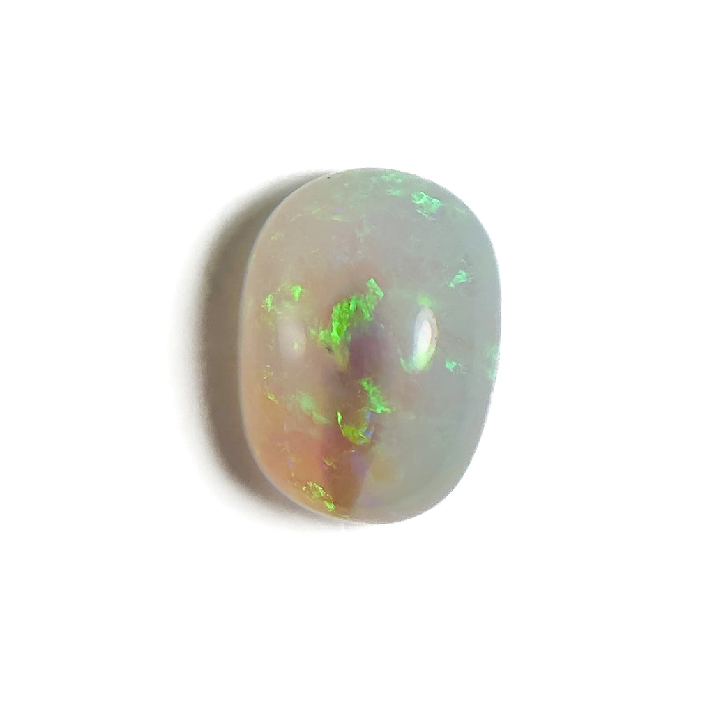 Crystal Opal Green 9x7x5 Cabochon Oval 1.90 Carat