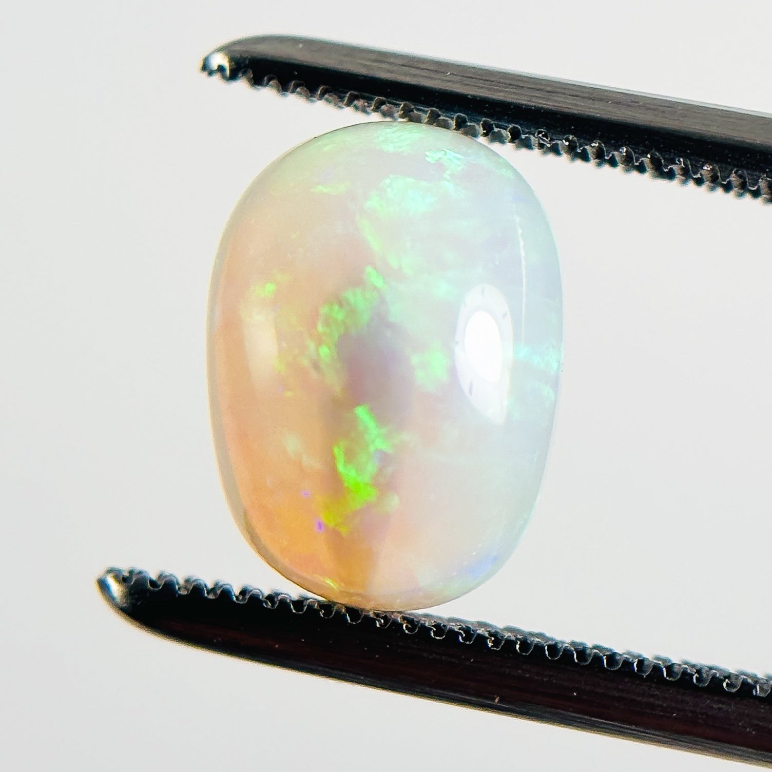 Crystal Opal Green 9x7x5 Cabochon Oval 1.90 Carat
