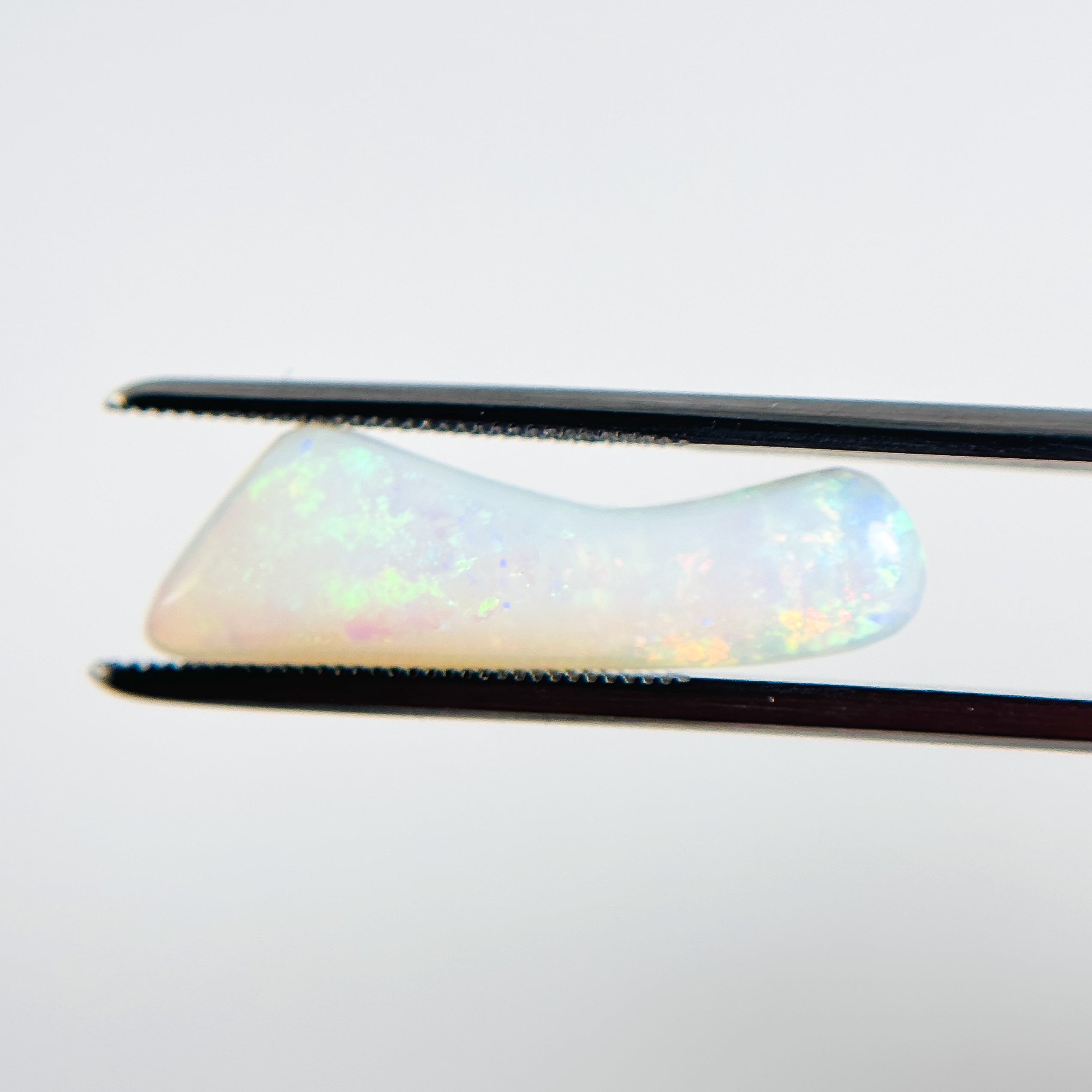 Crystal Opal Blue Green 24x7.5x4 Cabochon Fossil Freeform 4.45 Carat