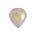 White Opal Red Multicolour 16x13x3 Cabochon Fossil Pear 3.05 Carat