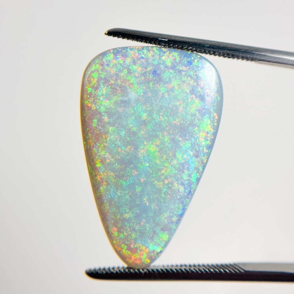Semi Black Opal Multicolour 26x17x6.2 Cabochon Pear 16.45 Carat